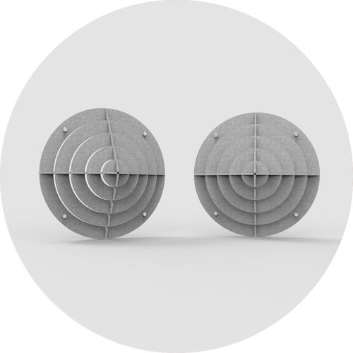 Acoustic felt 3d wall panels - circle diffuser - preview icon