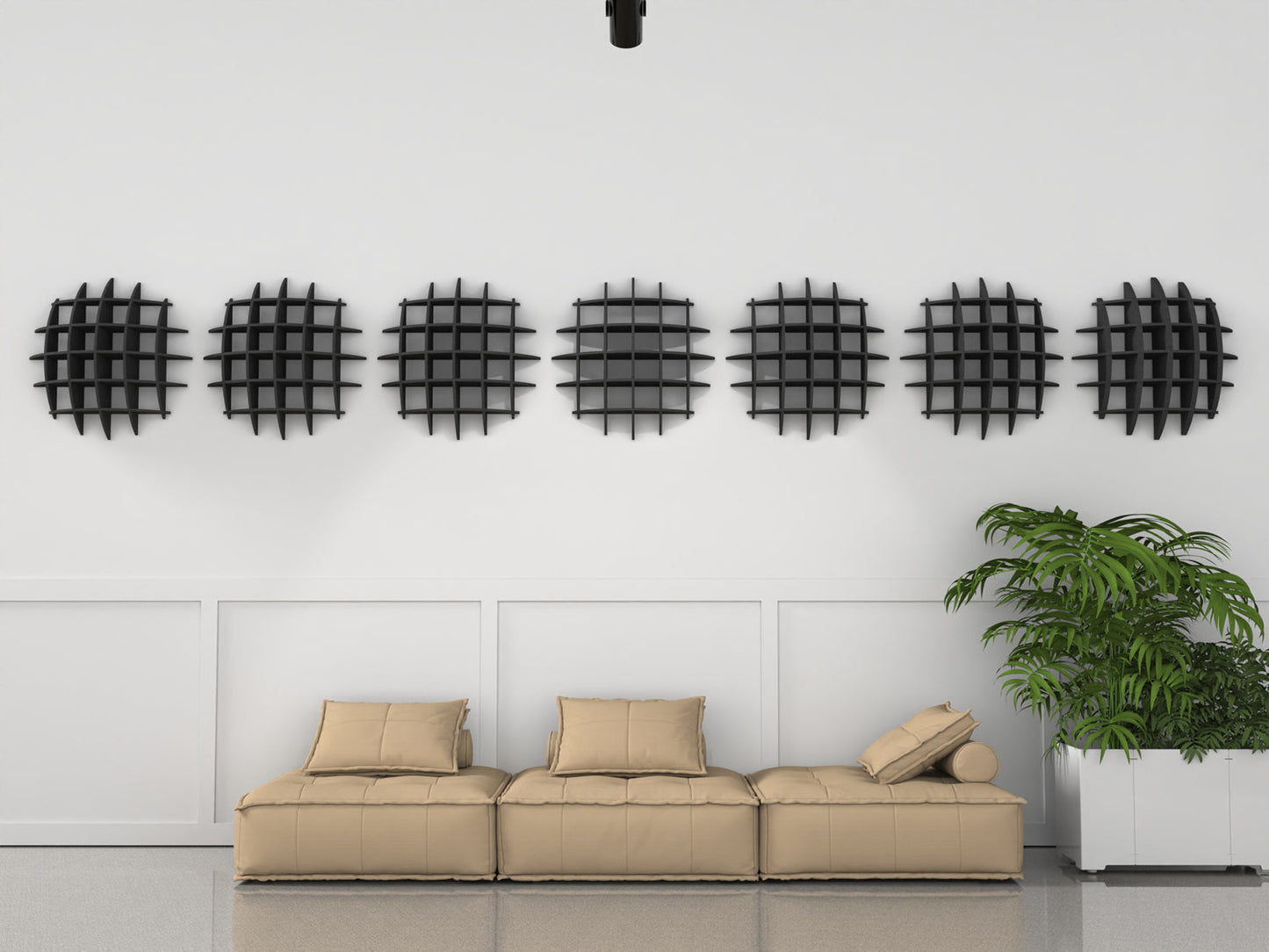 Acoustic 3D Wall Panel - Dome Diffuser 30"x30"