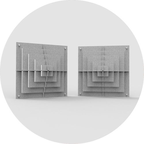Acoustic felt 3d wall panels - square diffuser - preview icon