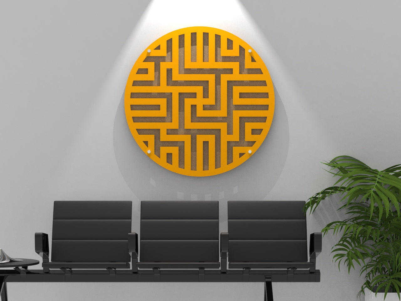 Medallion Acoustic Wall Panel - Maze