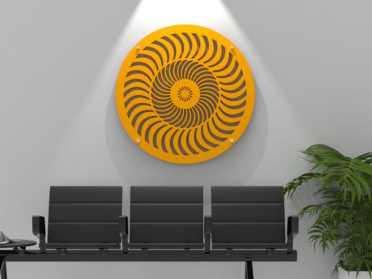 Medallion Acoustic Wall Panel - Turbine2