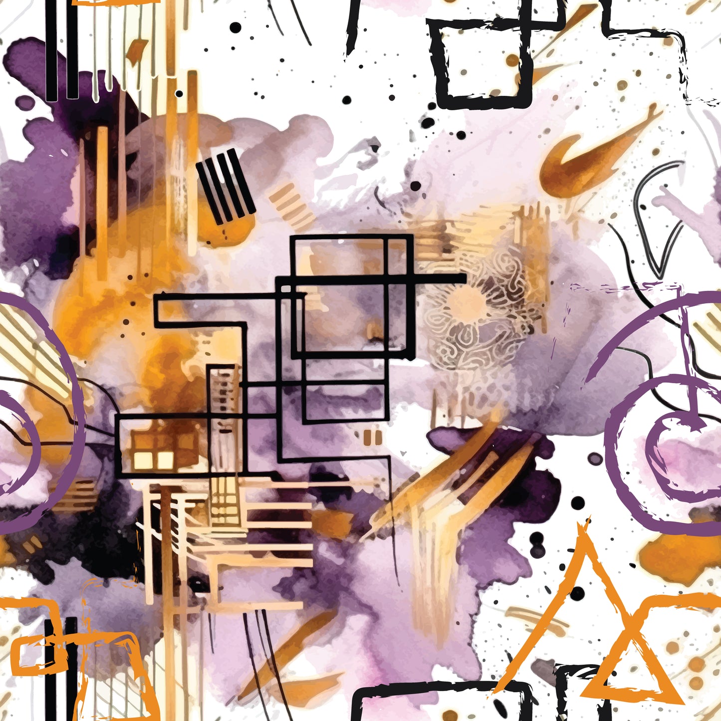 4x4 Printed Acoustic Wall Panel - W4x4-ART-007