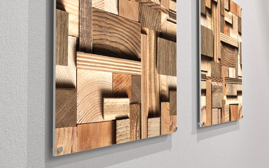 4x4 Printed Acoustic Wall Panel - W4x4-WOOD-002