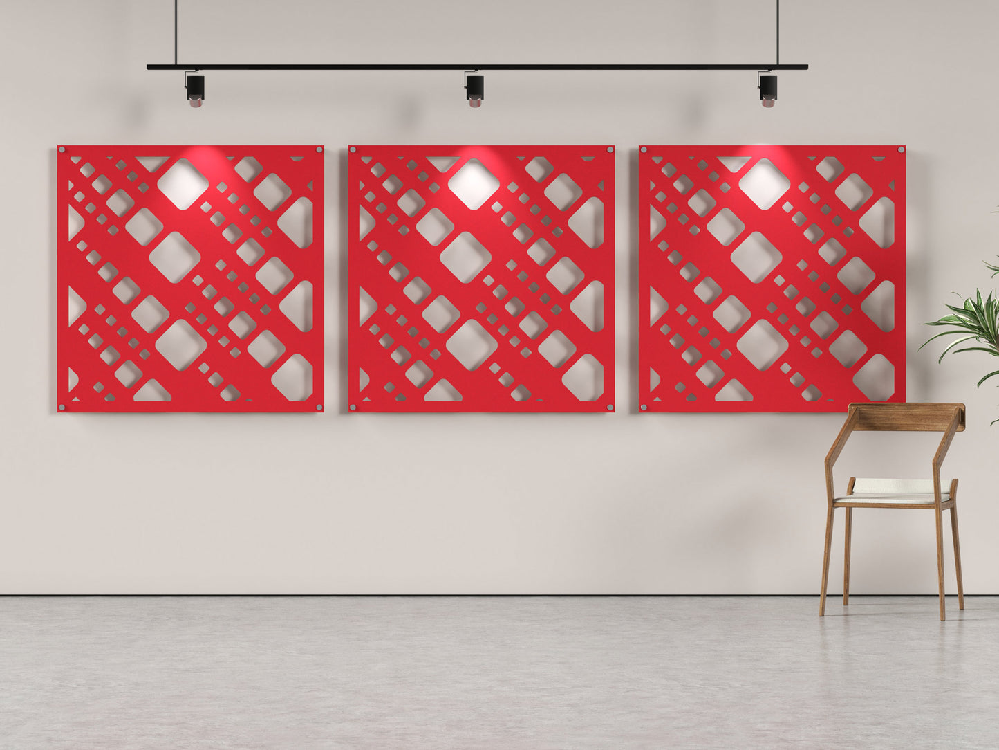 4x4 Acoustic Wall Panel - Squares On 45