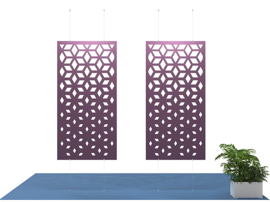 4x8 Acoustic Room Divider - Trapped Diamonds