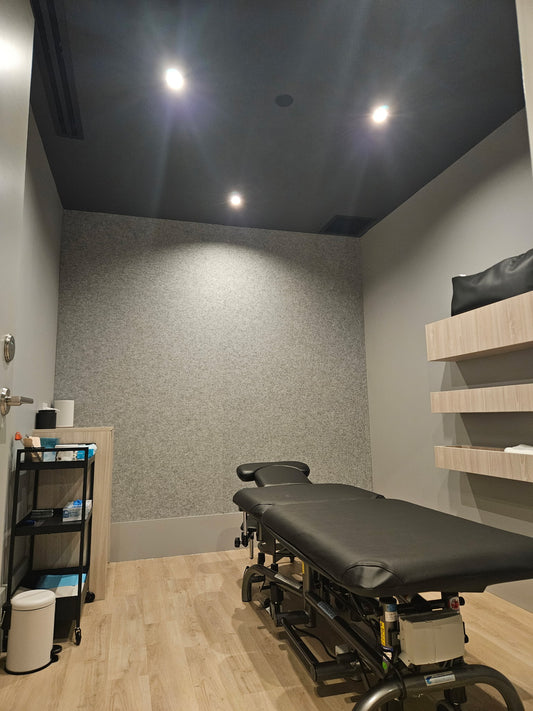 Acoustic Felt Tackable Wall Covering in Physio Office