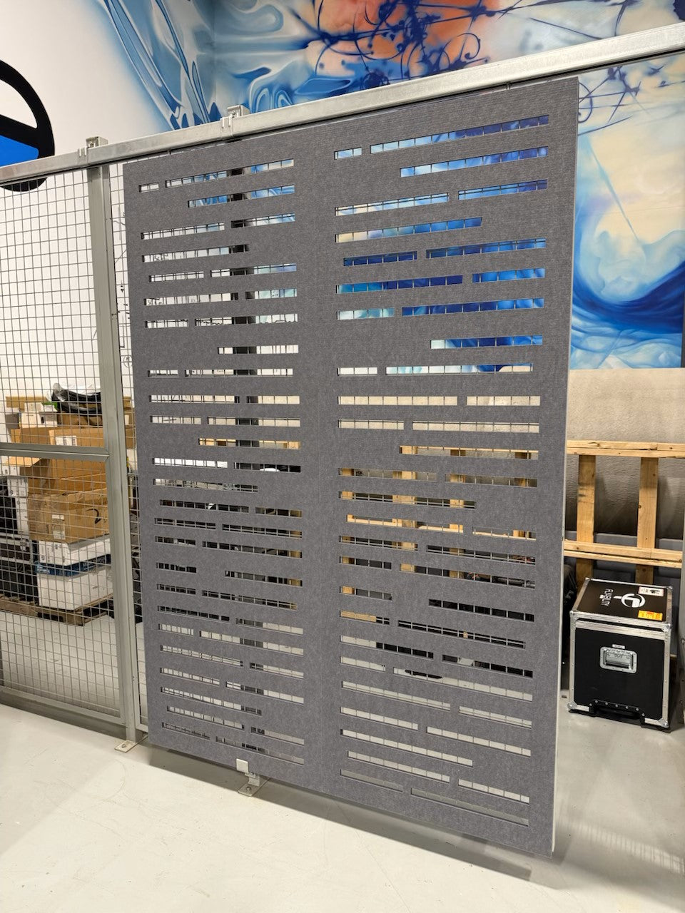 4x8 Acoustic Room Divider - Fractured Landscape