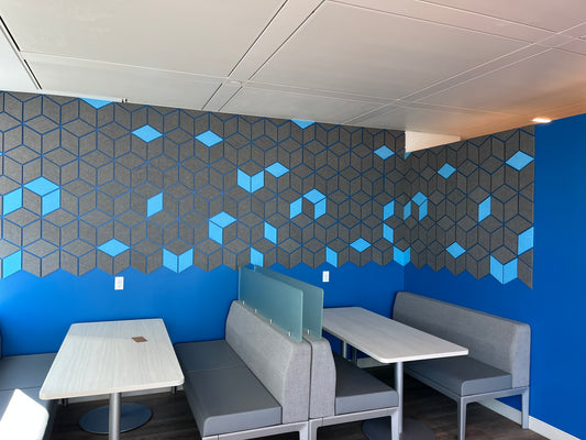 Acoustic Felt Parallelogram Wall Tiles at Edge Business