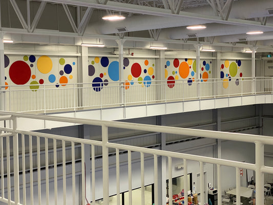 Acoustic Felt Circle Wall Tiles Design Angle Two - Close Up