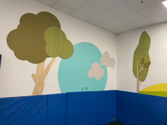 Acoustic Felt Tackable Wall Design for Kids Playroom