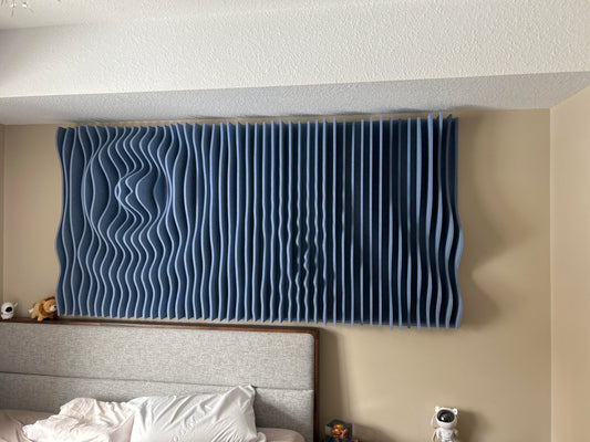Acoustic Felt Parametric Wall Fixture in Home