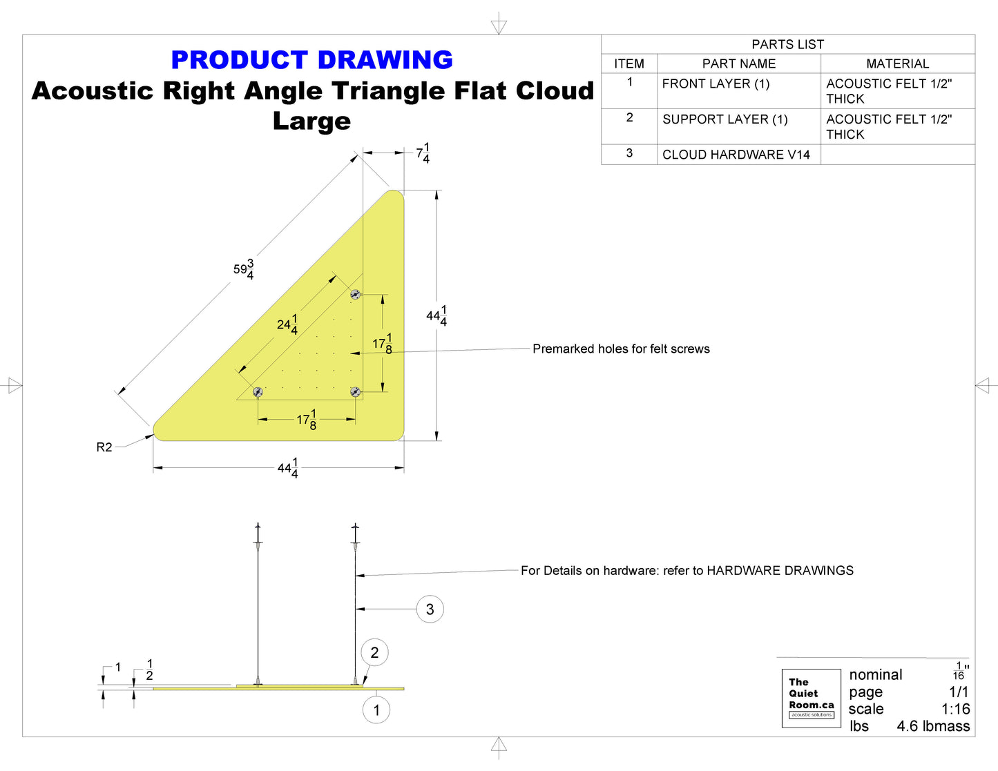 Right Angle Triangle Geometric Clouds