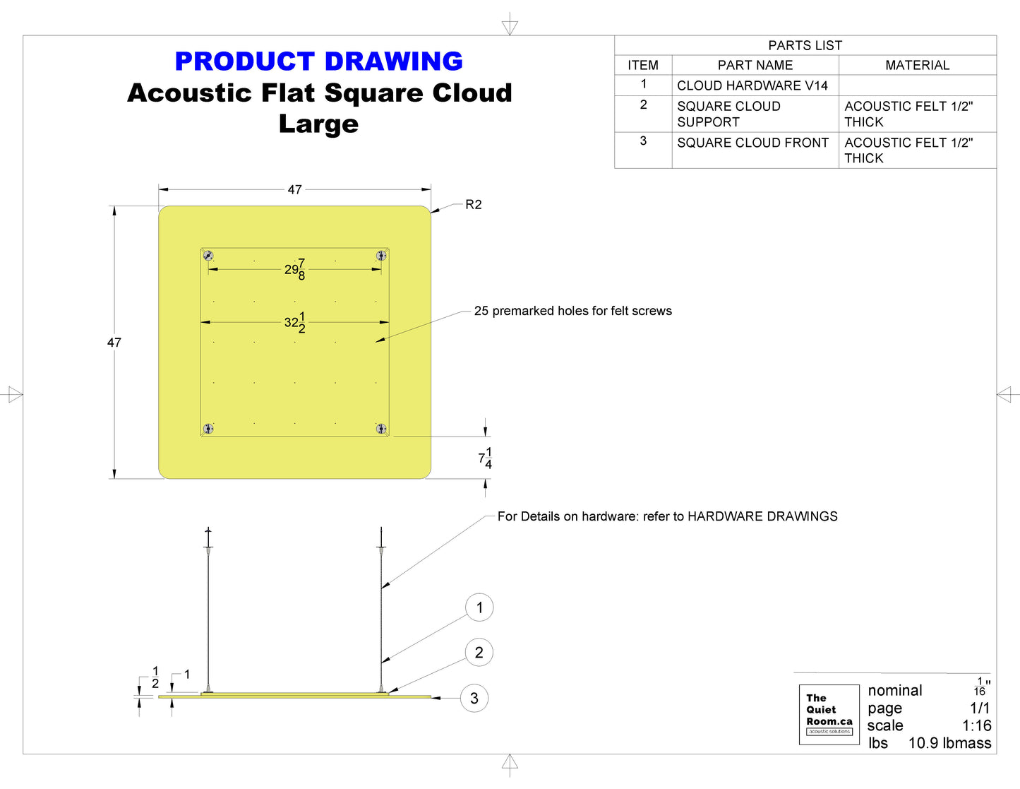Square Geometric Clouds