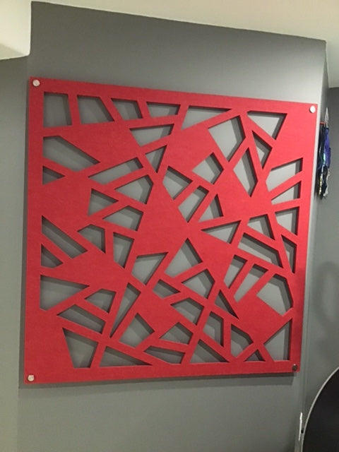 Acoustic Felt 4x4 Wall Panel Broken Window Design