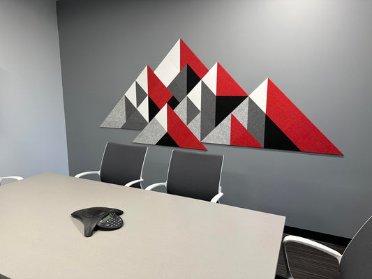 Acoustic Felt Triangle Wall Tiles for Aesthetic Office Design