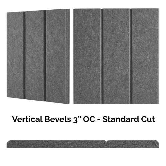 3" Vertical bevels - Acoustic Wallcovering