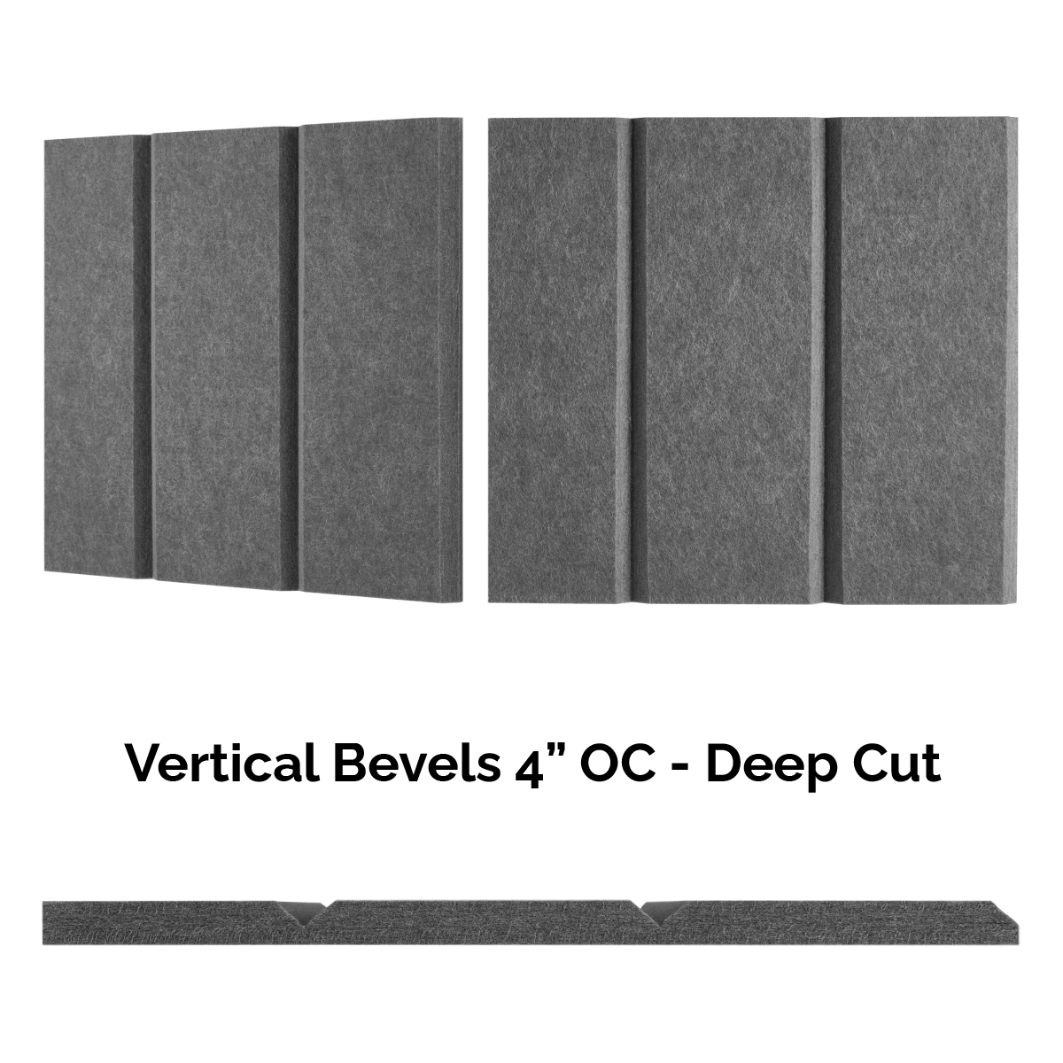 4" Vertical bevels - Acoustic Wallcovering