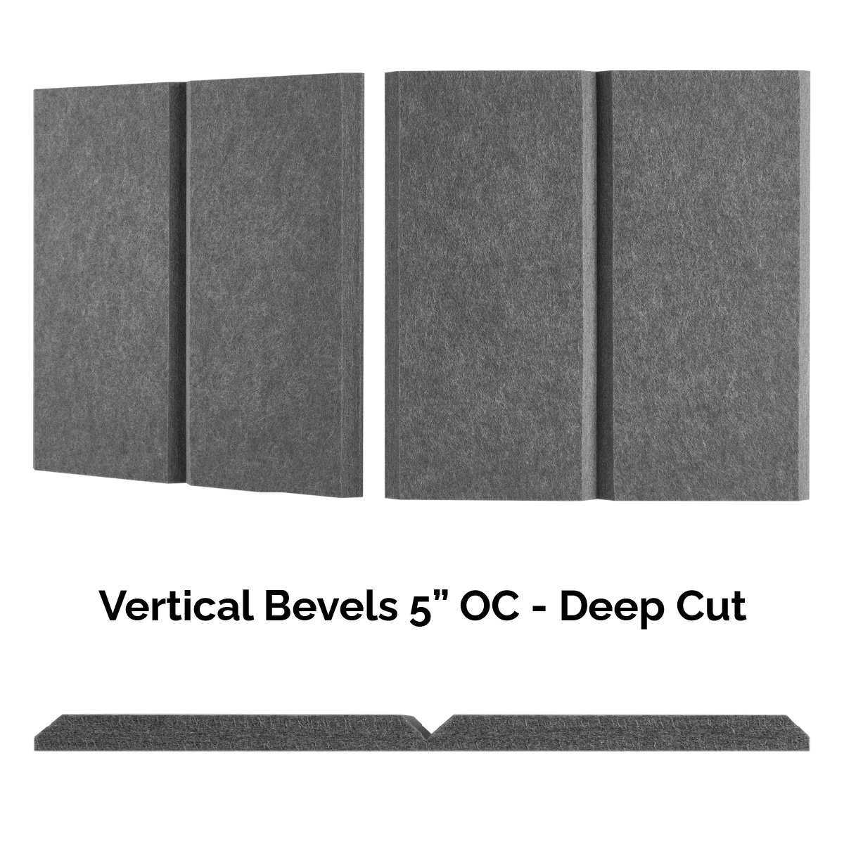 4x8 Acoustic Wall Covering - Vertical Bevels