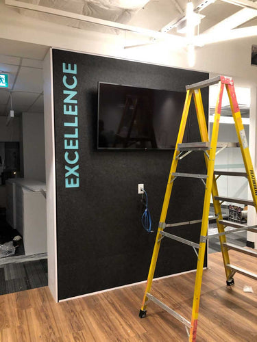 acoustic tackable felt panels with paint reveal