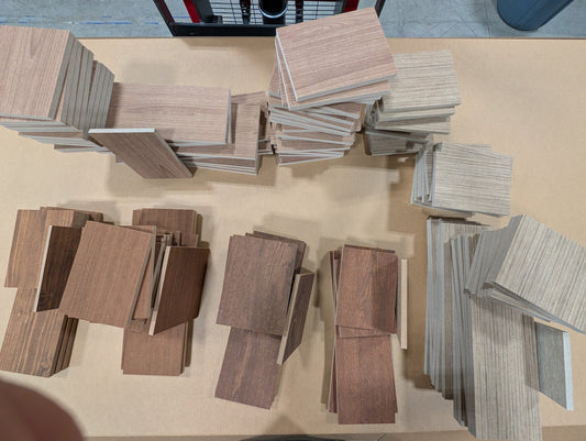 New Wood Prints on Felt Shades - Exposed Felt Edges Blend in Better
