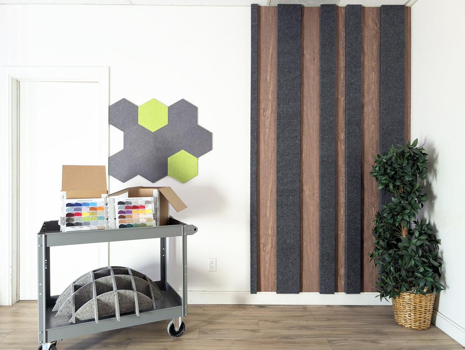 Wood Prints on Wall Battens
