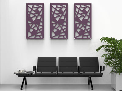 Acoustic felt wall panels - 2x4 - Broken Window - room view render