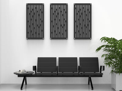 Acoustic felt wall panels - 2x4 - Vintage Grid - room view render