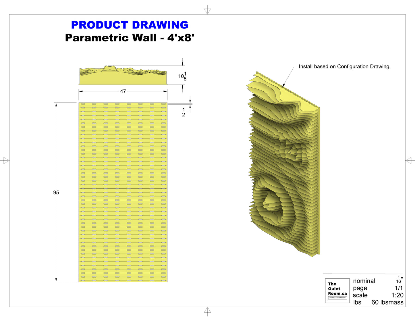 Acoustic 3D Wall Panel - Parametric Wall