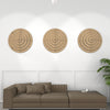 Acoustic felt 3d wall panels - circle diffuser - room view render