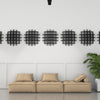 Acoustic felt 3d wall panels - dome diffuser 30"x30"x10" - room view render