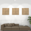 Acoustic felt 3d wall panels - square diffuser - room view render