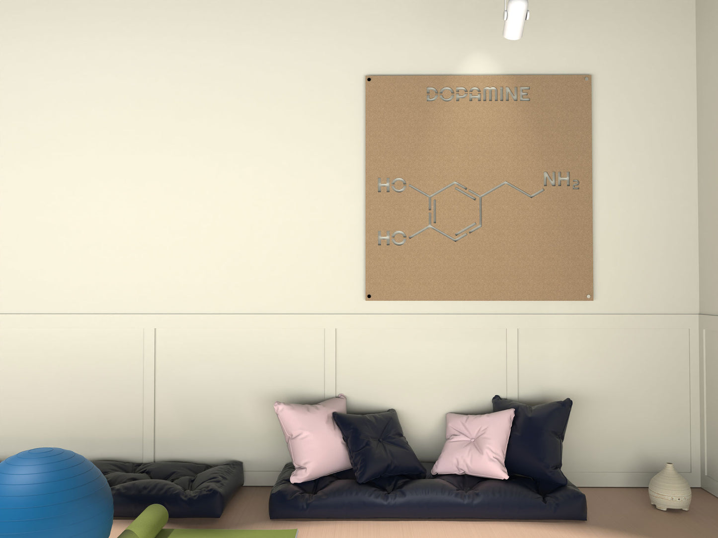 Acoustic felt wall panels - 4x4 - Dopamine - room view render