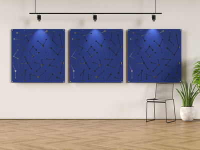 Acoustic felt wall panels - 4x4 - Light Nodes - room view render
