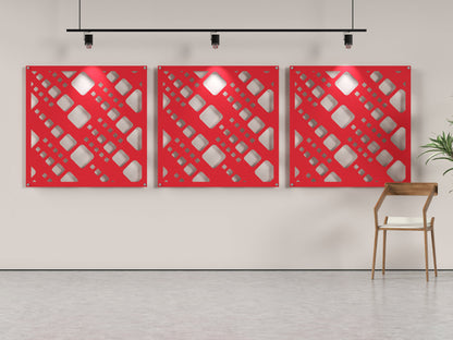 4x4 Acoustic Wall Panel - Squares On 45