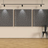 Acoustic felt wall panels - 4x4 - Squares - room view render