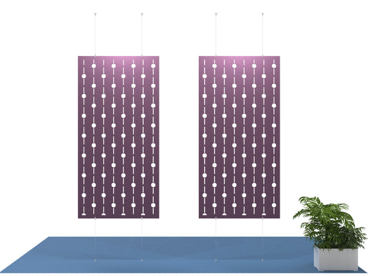 4x8 Acoustic Room Divider - Racing Dots