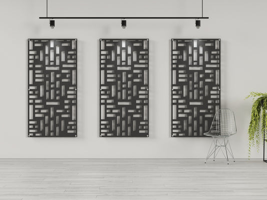 Acoustic felt wall panels with standoffs - 4x8 - Arcade - room view render