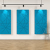 Acoustic felt wall panels with standoffs - 4x8 - Light Show - room view render