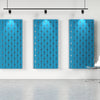 Acoustic felt wall panels with standoffs - 4x8 - Racing Dots - room view render
