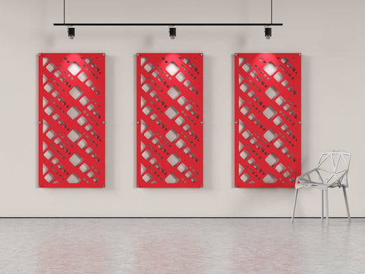 4x8 Acoustic Wall Panel - Squares On 45