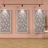 Acoustic felt wall panels with standoffs - 4x8 - Vintage Grid - room view render