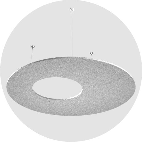 Acoustic felt ceiling clouds - donut shape - preview icon