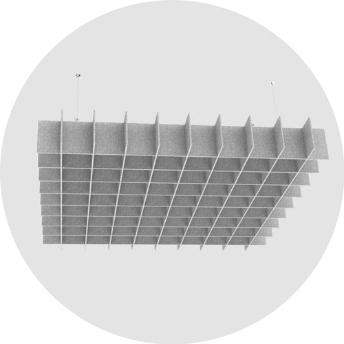 Acoustic felt ceiling clouds - grid 12" high - rectangle shape - preview icon