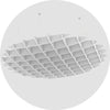 Acoustic felt ceiling clouds - waffle 12" high - preview icon