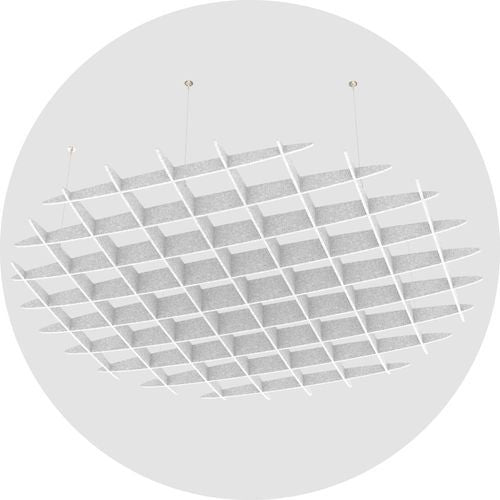 Acoustic felt ceiling clouds - waffle 6" high - preview icon