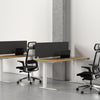 Acoustic felt desk dividers - side mounted - room view render