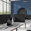 Acoustic felt desk dividers - felt slate color - room view render