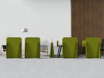 Acoustic felt floor partitions - single sided 3'x4' - room view render