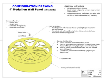 Acoustic Medallion Wall Panel - Barricade