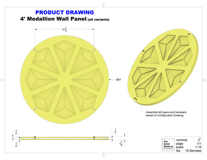 Acoustic Medallion Wall Panel - Barricade